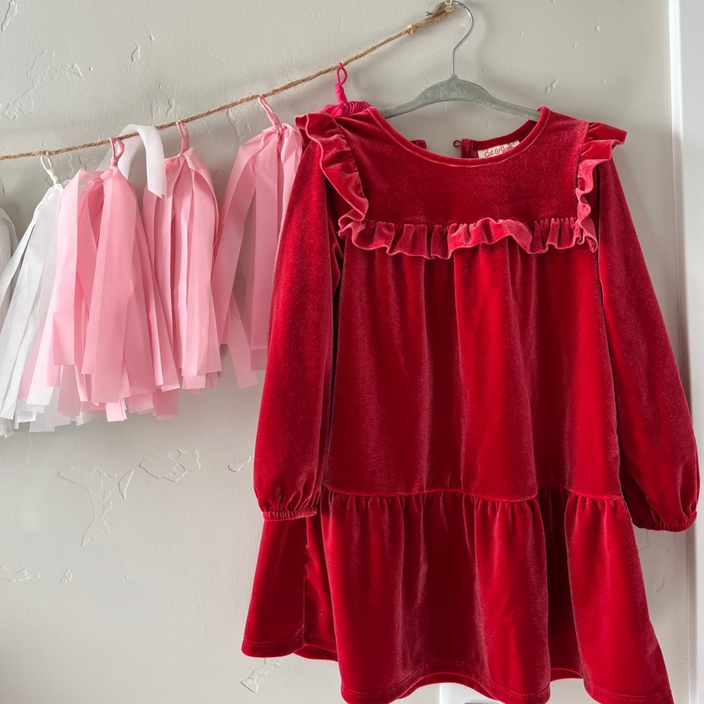 Red Velvet Toddler Dress